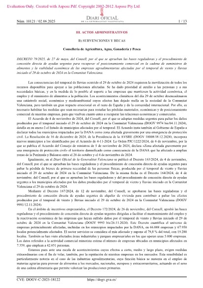 DECRETO 79/2025, de 27 de mayo, del Consell, por el que se aprueban las ...